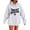 White, variant on Women Blouses Women's Sweatshirts Hoodie Monkey Sweatshirts Women Hoodie Neck Long Sleeve Teen Girl Hoodies Womens Neon Sweatshirt for Ladies Top Baseball Shirt Mom Gray M
