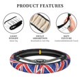 thumbnail image 5 of DouZhe United Kingdom Flag Patriotic Prints Steering Wheel Cover, Universal 15 inch Anti-Slip Odorless Elastic Car Steering Wheels Cover for Women Men, 5 of 7