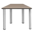 thumbnail image 2 of Regency Trapezoid 36 x 23 x 19 Learning School Desk- Beige Top Chrome Legs, 2 of 3