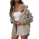 thumbnail image 5 of TRKIYQC - Camisas a cuadros de manga larga para mujer, informales, con solapa y botones, para exteriores TRKIYQC moda, 5 of 7
