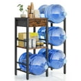 thumbnail image 6 of HOOBRO 5-Gallon Water Jug Holder with Bottle Slots, Storage & Drawer, Rustic Brown and Black, 6 of 8