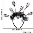 thumbnail image 2 of ¡Gran oferta! Diadema de Halloween, diadema con tiras de araña, diseño de atmósfera de fiesta, Festival fantasma, tocado Radial, 2 of 4