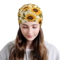 thumbnail image 2 of Xecao Scottish Plaid Sunflower Print Beanie Knitted Hat for Men Women, Winter Fashion Knit Cuffed Caps Unisex, 2 of 7