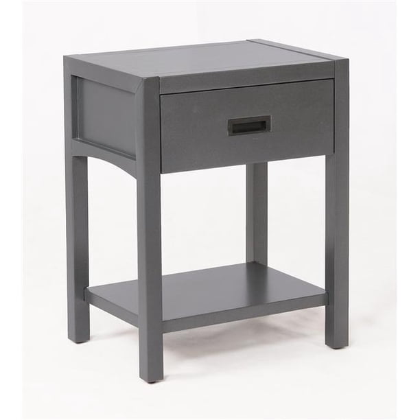 Glenwillow Home 1360003 Reivo Nightstand Flat Grey Walmart Com Walmart Com