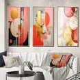 thumbnail image 1 of Designart "Serendipitous Circular Geometric Serenity IV" Modern Geometric Framed Wall Art Set Of 3 - Gold Abstract Frame Canvas Set For Living Room Decor, 1 of 6
