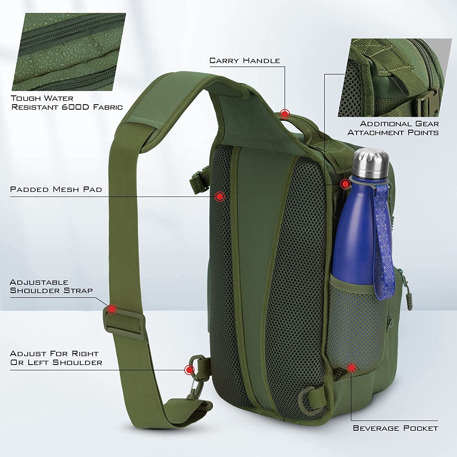 KastKing Tactical Sling Tackle Bag-Fishing Backpack Storge Fishing Gear and Equipment,Gift for Men- BlowBak