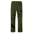 thumbnail image 5 of FASHIONWT Men Plus Size Bird Print Trousers Waist Drawstring Trousers Splicing Pocket Trousers Casual Full Length Trousers, 5 of 6