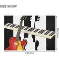 thumbnail image 3 of Coolnut Bathroom Rug Mat Black White Music Keys Guitar Bath Mat Super Soft Absorbent Plush Shaggy Bath Rugs Quick Dry Bath Carpet for Bathroom Floor Tub Shower, 24x16 Inches Home Decor Gifts, 3 of 5