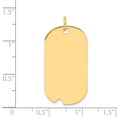 thumbnail image 2 of 14K Yellow Gold Charm Pendant Notched 33 mm 16 Plain .018 Gauge Engravable Dog Tag With Notch Disc, 2 of 2