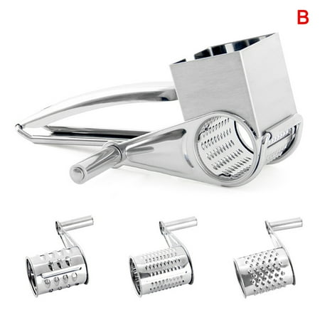 

Stainless Steel Cheese Grater Hand Crank Rotary Blades Vegetable Grinder Kitchen New