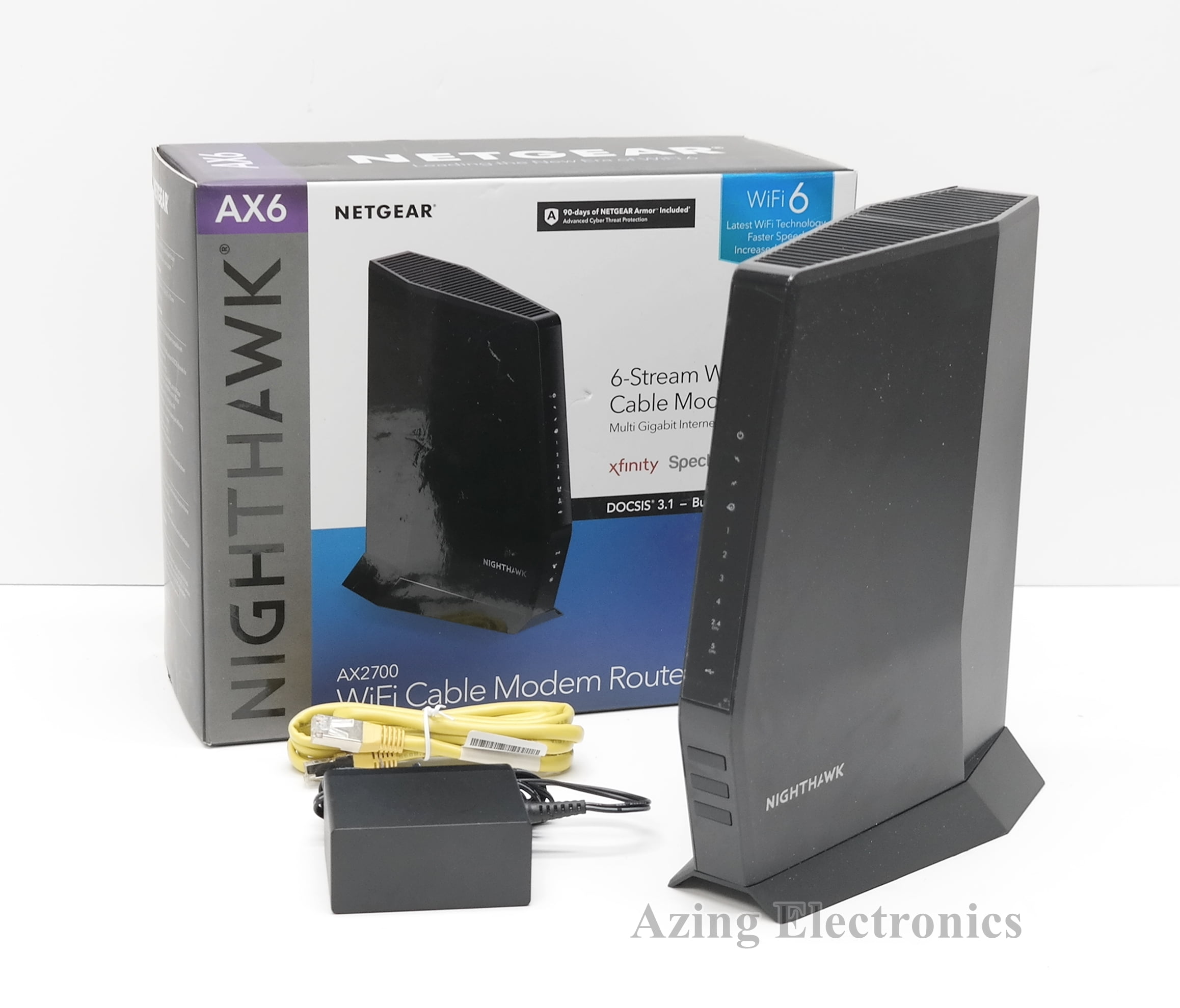 PreOwned NETGEAR Nighthawk CAX30 AX2700 WiFi 6 Cable Modem Router
