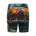 thumbnail image 2 of Lsque Flower Covered Vintage Car Mens Sleep Pajama Shorts,Short Pajama Pants, Cotton Ultra-Soft Knit-3X-Large, 2 of 9