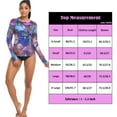 thumbnail image 3 of joogoo Womens UPF 50+ Sun Shirts Flower Patern5 Long Sleeve UV Protection Rash Guard Tops L, 3 of 7