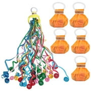6 Pcs Hand Throwing Ribbons Kids Streamers Colorful No Party Confetti Crackers Popper Christmas Paper