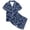 Z04-Navy, variant on Gaexia Kids Pajama Set Girls Short Sleeve Button Tops Shorts 2PCS Fashion Printed Pjs Sleepwear Loungewear (Teens, Light Blue, 10-11 Years)