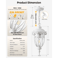 thumbnail image 6 of VIANIS Outdoor Pendant Light Lantern, White Modern Outdoor Chandelier, Handcrafted Hanging Outdoor Lights with Seed Glass, Outdoor Ceiling Lights for Porch, House, Doorway, Garden, Entryway, 6 of 11