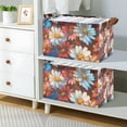 thumbnail image 2 of Yayeee Foldable Storage Basket for Shelves with Handles Waterproof Cloth Bins, Vibrant Floral, 2 of 7