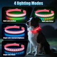 thumbnail image 3 of Collar para perro LED con soporte para AirTag ZOWPET impermeable rosa XL, 3 of 7