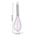 thumbnail image 2 of Fufafayo under $5 Stainless Steel Egg Beater, Manual Whisk for Cream Eggs, Silicone Handle Whisker for Mixing Sauce, Cake Batter, Pancake, Coffee, Chocolate, Household Baking Cooking Tool, 2 of 5