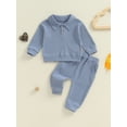 thumbnail image 2 of Suealasg Baby Boys Fall Outfits Set 6M 1T 2T 3T Toddler Boys Long Sleeve Sweatshirt and Sweatpants 2Pcs Casual Autumn Clothes, 2 of 7