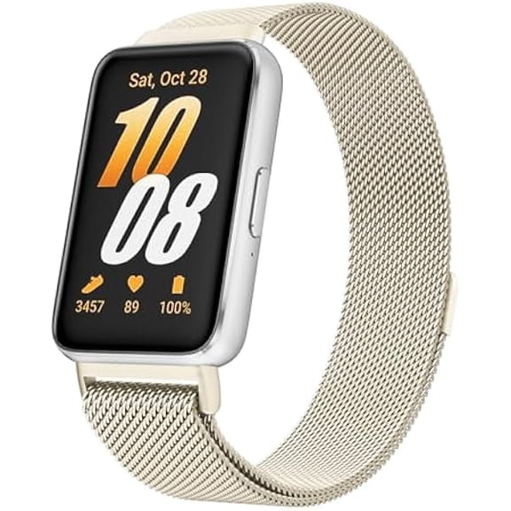 xixishop Metal Bands for Samsung Galaxy Fit 3 Band for Women Men, Stainless Steel Mesh Band Compatible with Samsung Galaxy Fit 3 Smartwatch