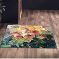 thumbnail image 6 of Abstract Colorful Flower Rugs, Oil Painting Decor Rug, Acrylic Rugs, Modern Rugs, Home Decor Rug, Housewarming Gift, Entryway Rug, Soft Rug, 2.6'x5' - 80x150 cm, 6 of 8