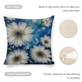 thumbnail image 4 of White flowers bubbles Linen toss pillowcase Decoration pillowcase Gift preferred 24x24" Cushion cover 1 set Sofa pillowcase Sofa bedroom living room car, 4 of 8
