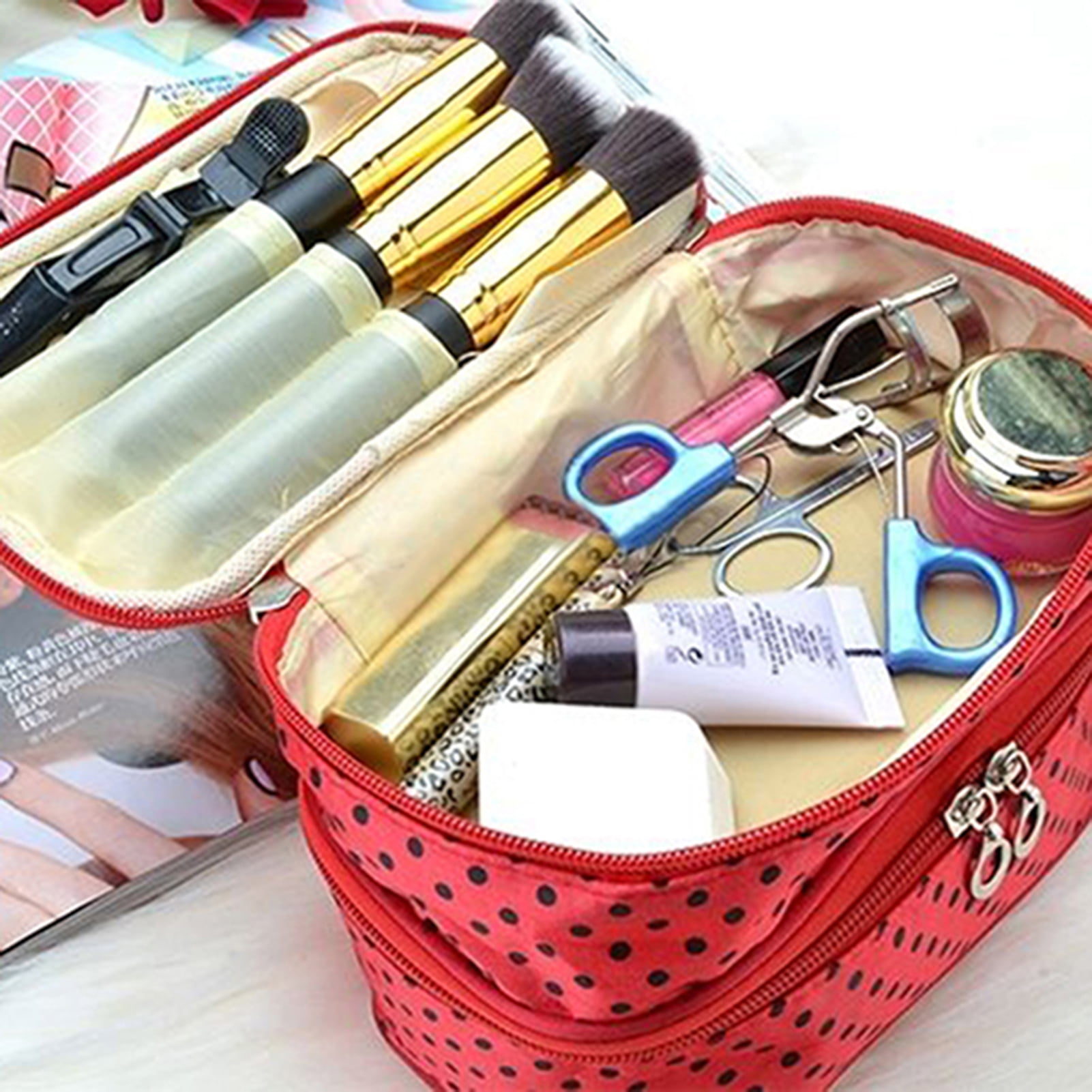  Yewamia Travel Makeup Case Professional PU Cosmetic