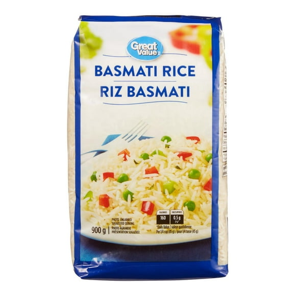 Great Value Basmati Rice, 900 g
