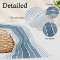 thumbnail image 6 of Blue Ombre Stripe Standard Size Pillow Cover, Pillowcase Protectors with Zipper, Breathable Decorative Throw Pillow Case Cover, Farmhouse Striped Gradient Pillow Shams for Couch Sofa 20x26Inch, 6 of 8