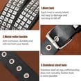 thumbnail image 4 of 3 Pcs White Black Studded Belt Y2K Belt Gothic Punk Rock Belt with Grommet Threads Bright Metal Pyramid Cool Belts for Women Men, 4 of 7
