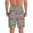 thumbnail image 3 of Kdxio Zebra Print Mens Sleep Shorts Bottoms Soft Comfy Pajama Wear Pants with Drawstring Pockets, 3 of 7