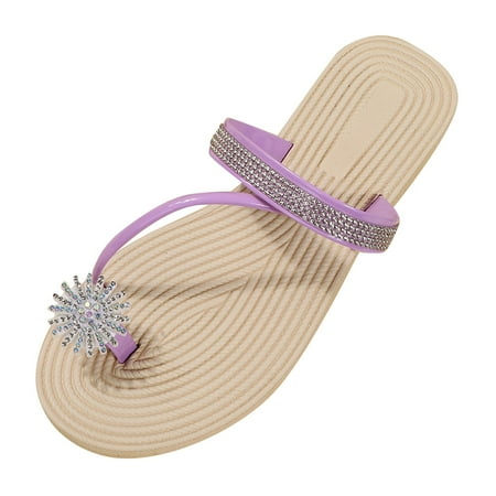 

PMUYBHF Women Sandals Wedge Slip on Women Clip Toe Sandals Jelly Beach Flip Flops Female Students Korean Fashion Wear Summer Flat Sandals