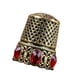 thumbnail image 4 of Dedal de costura, protector de dedos resistente para coser, estilo vintage Cristal de oro, 4 of 9