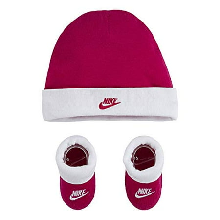 NIKE Baby Hat and Booties 2 Piece Set Pink Grey White 0 6M Walmart