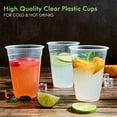 thumbnail image 6 of 16 Ounce Plastic Cups, Ice Coffee Cups - Crystal Clear PET Party Cups Clear Crystal Drink Cups with/without Lids, 6 of 8