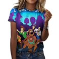 thumbnail image 3 of Scooby Doo Womens T-shirts Crewneck Shirts Blouse Short Sleeve Tee Shirts Girls Tops S, 3 of 8