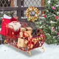 thumbnail image 5 of Gymax Christmas Metal Sleigh Large Red Santa Sleigh Decoration w/ Big Loading Area for Gifts, 5 of 10