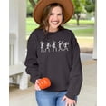 thumbnail image 2 of Womens Halloween Dancing Skeleton Sweatshirts Spooky Season Crewneck Shirt Long Sleeve Horror Skull Pullover Top, 2 of 10