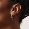 thumbnail image 3 of Primal Gold 14 Karat Yellow Gold 6mm Rhodolite Garnet Leverback Earrings, 3 of 4