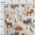 thumbnail image 2 of oneOone Cotton Poplin Brown Fabric Tropical Animal Sewing Fabric By The Yard Printed Diy Clothing Sewing Supplies 56 Inch Wide, 2 of 4