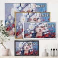 thumbnail image 4 of Portrait Of A Young Lady With Red & White Flowers 32 in x 16 in Framed Painting Canvas Art Print, by Designart, 4 of 5