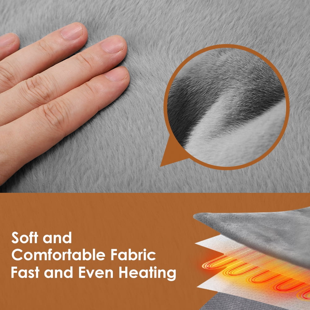 Heated Blanket Shawl, Cordless Wearable Heated Blanket, USB Heating Throw Shawls Portable Electric Blanket with 3 Heating Levels Large 58" x 33" for Home Outdoor(Power Bank is Not Included)