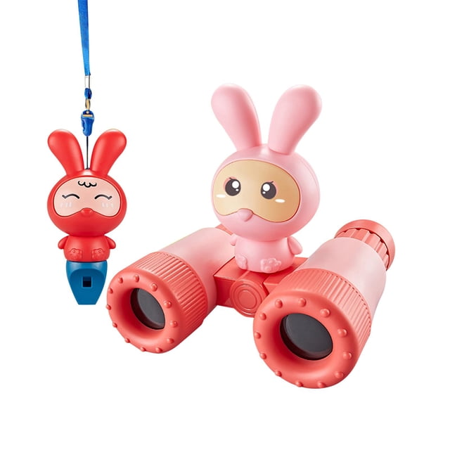 Binoculares de juguete de enfoque de dibujos animados para niños y Rojo jinwen telescopio binoculares