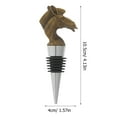 thumbnail image 2 of ADDHAT Deer Head Bottle Stoppers 1Pack Safe Material Alloy Aroma Retention Wine Collection Decorative Accessory, 2 of 8