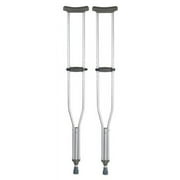 Tall Underarm Crutch, Adult Crutches, Adjustable User Height 5'10" to 6'6", 300 lb, 1 PR