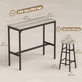 thumbnail image 3 of HOMCOM 3-Piece Bar Table and Chairs Set for Dining Room, Brown, 3 of 10