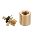 thumbnail image 5 of T Tulead Manija liviana de cuero para maleta Manija de cuero marrón Tiradores de cuero para muebles 4 piezas con tornillos de montaje, 5 of 5
