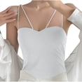thumbnail image 2 of Mareep Women's Solid Color Camisole Top with Fixed Cups & Adjustable Shoulder Straps - Seamless Tube Vest for Chest Support, 2 of 5