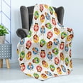 thumbnail image 4 of Summer Soft Flannel Fleece Throw Blanket, Children in the Pool on Life Swimming Summer Season Themed Cartoon Characters, Cozy Plush for Indoor and Outdoor Use, 70" x 90", Multicolor, by Ambesonne, 4 of 5